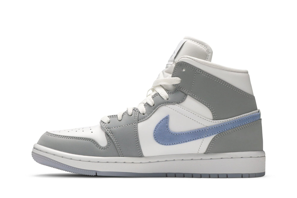 Retro 1 Mid Sneakers — Wolf Grey Aluminum — BQ6472-105