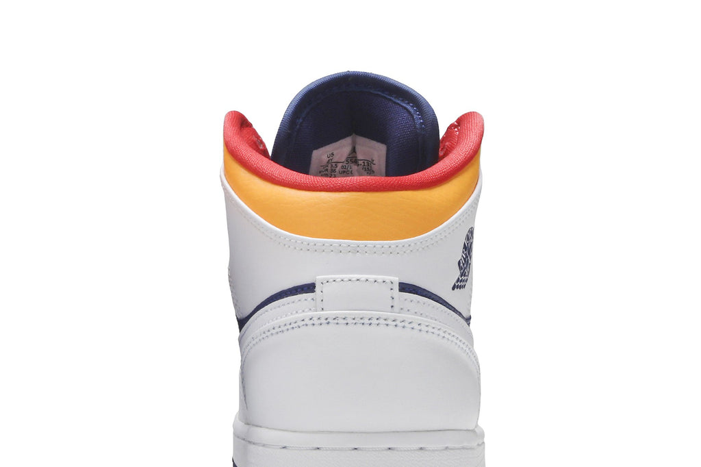 Retro 1 Mid GS Sneakers — White Deep Royal Blue — 554725-131
