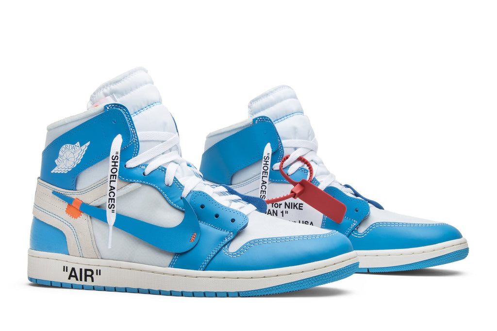 Off-White Collaboration — Retro 1 High OG Sneakers — UNC — AQ0818-148