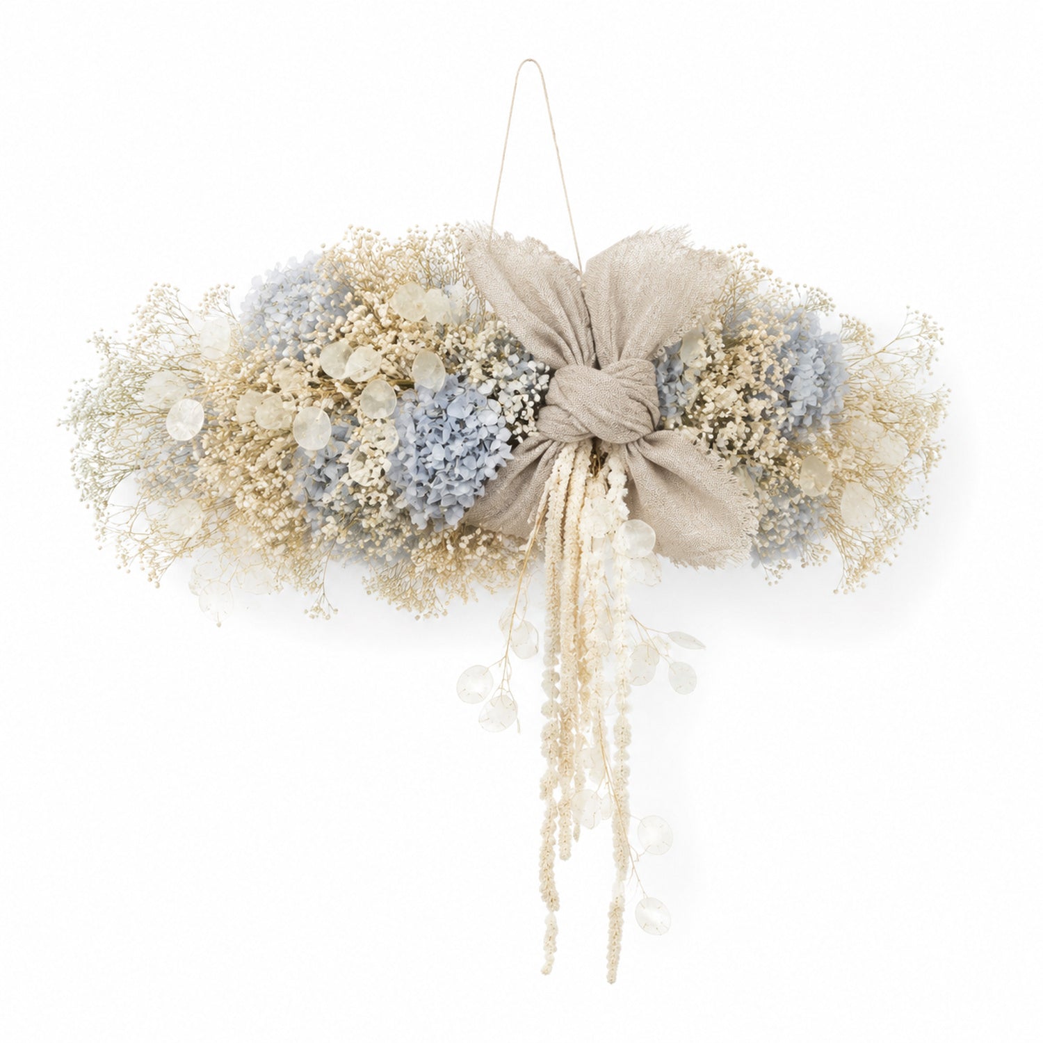 Cloud Knot Hanging Dried Flower Cluster - Botanical Wall Decor