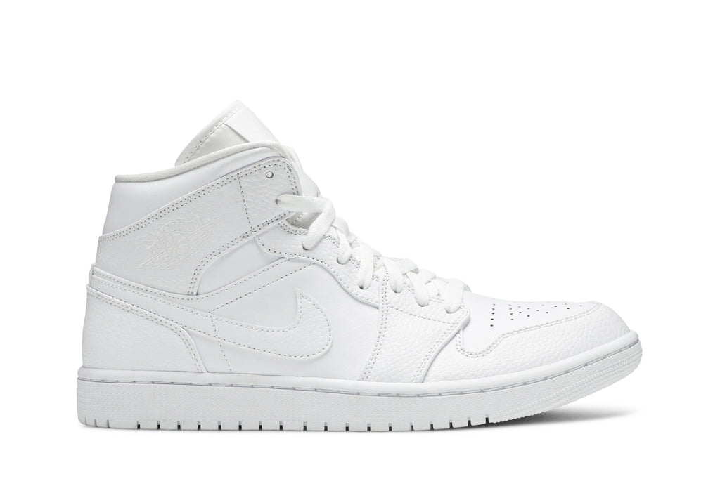 Retro 1 Mid Sneakers — Triple White — 554724-130