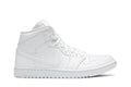 Retro 1 Mid Sneakers — Triple White — 554724-130