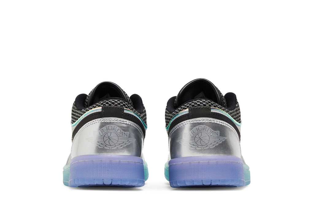 Retro 1 Low SE Sneakers — Metallic Silver Gradient — DJ5199-109