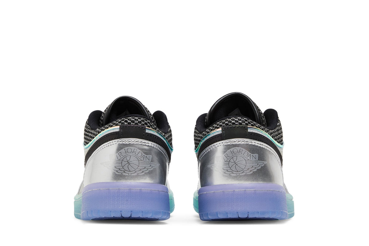 Retro 1 Low SE Sneakers — Metallic Silver Gradient — DJ5199-109