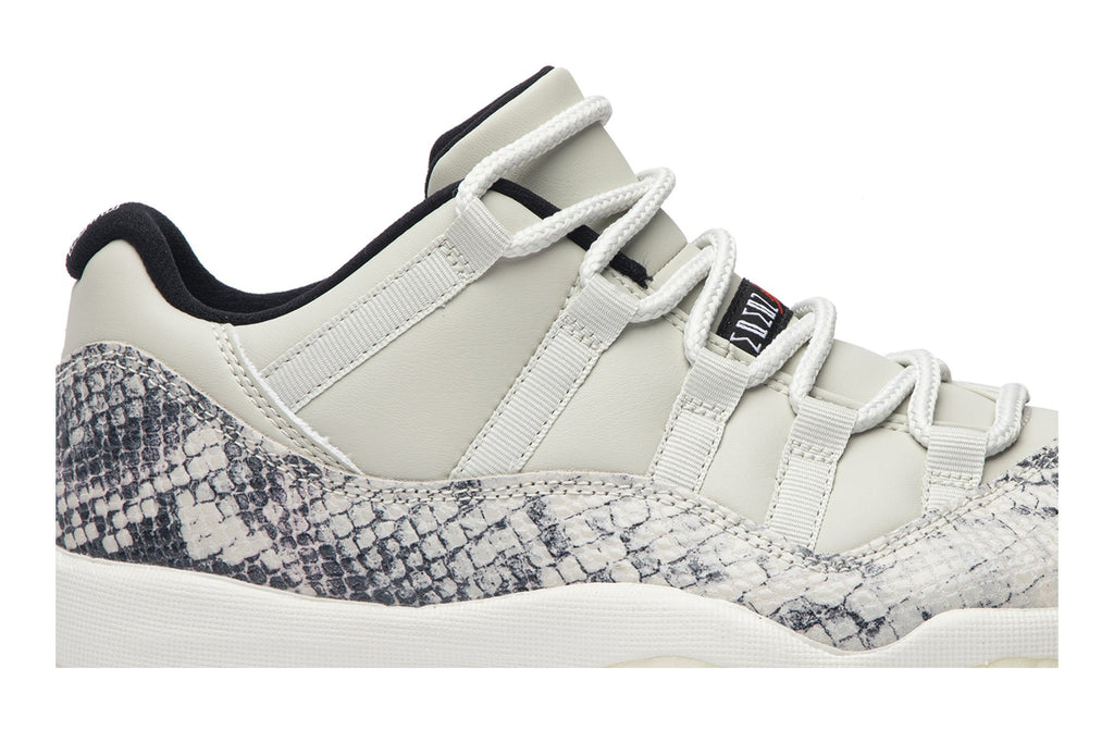 Retro 11 Low Sneakers — Light Bone Snakeskin — CD6846-002