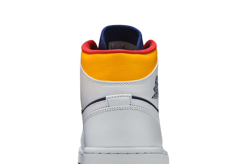 Retro 1 Mid Sneakers — White Deep Royal Blue — 554724-131