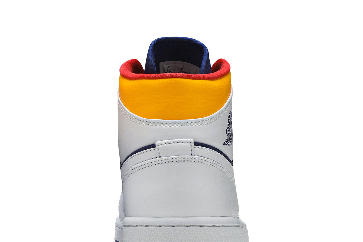 Retro 1 Mid Sneakers — White Deep Royal Blue — 554724-131