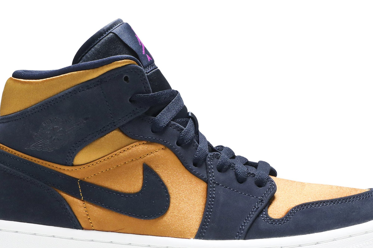 Retro 1 Mid SE Premium Sneakers — Stain Gold — 852542-401