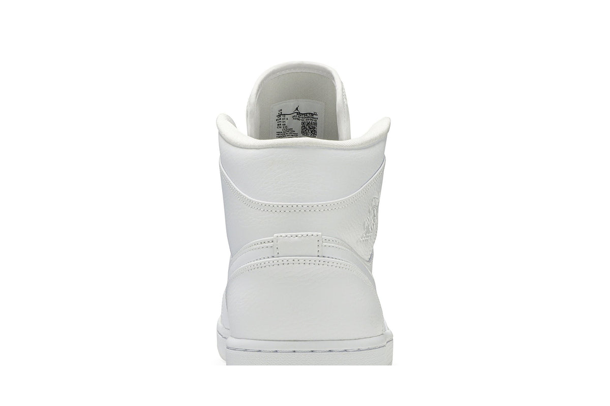 Retro 1 Mid Sneakers — Triple White — 554724-129