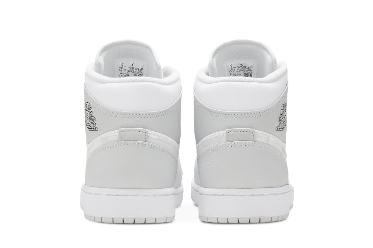 Retro 1 Mid Sneakers — Swoosh Logo – Grey Camo — DC9035-100