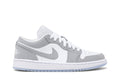 Retro 1 Low Sneakers — White Wolf Grey — DC0774-105