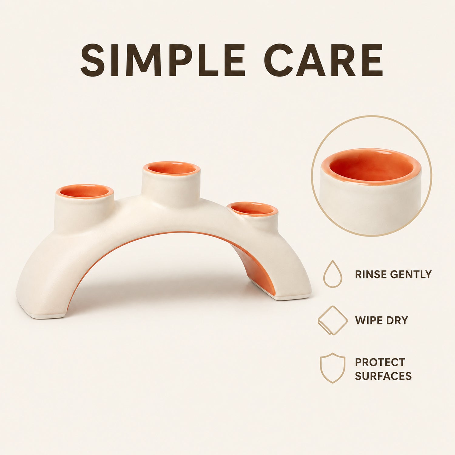 Bloom Bridge Three-Well Ceramic Vase