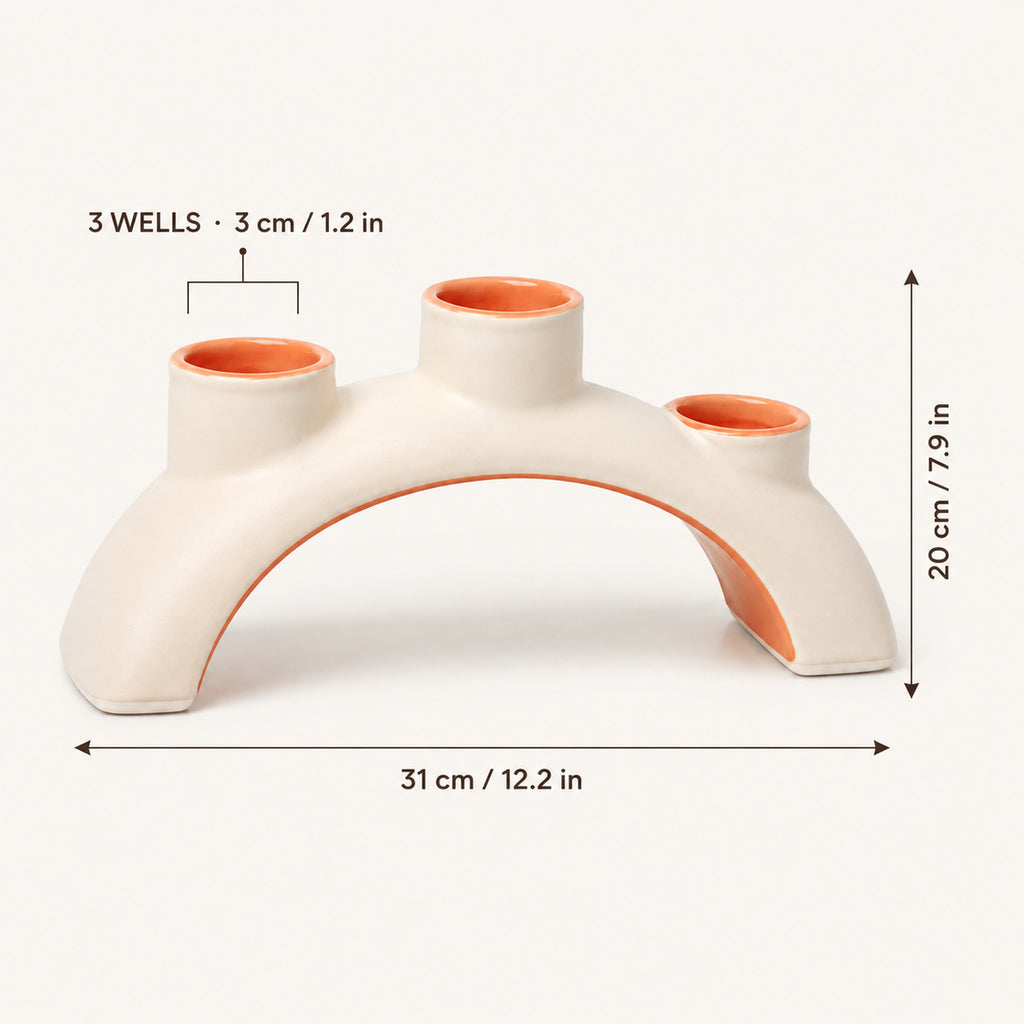 Bloom Bridge Three-Well Ceramic Vase