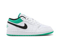 Retro 1 Low GS Sneakers — White Lucky Green — 553560-129