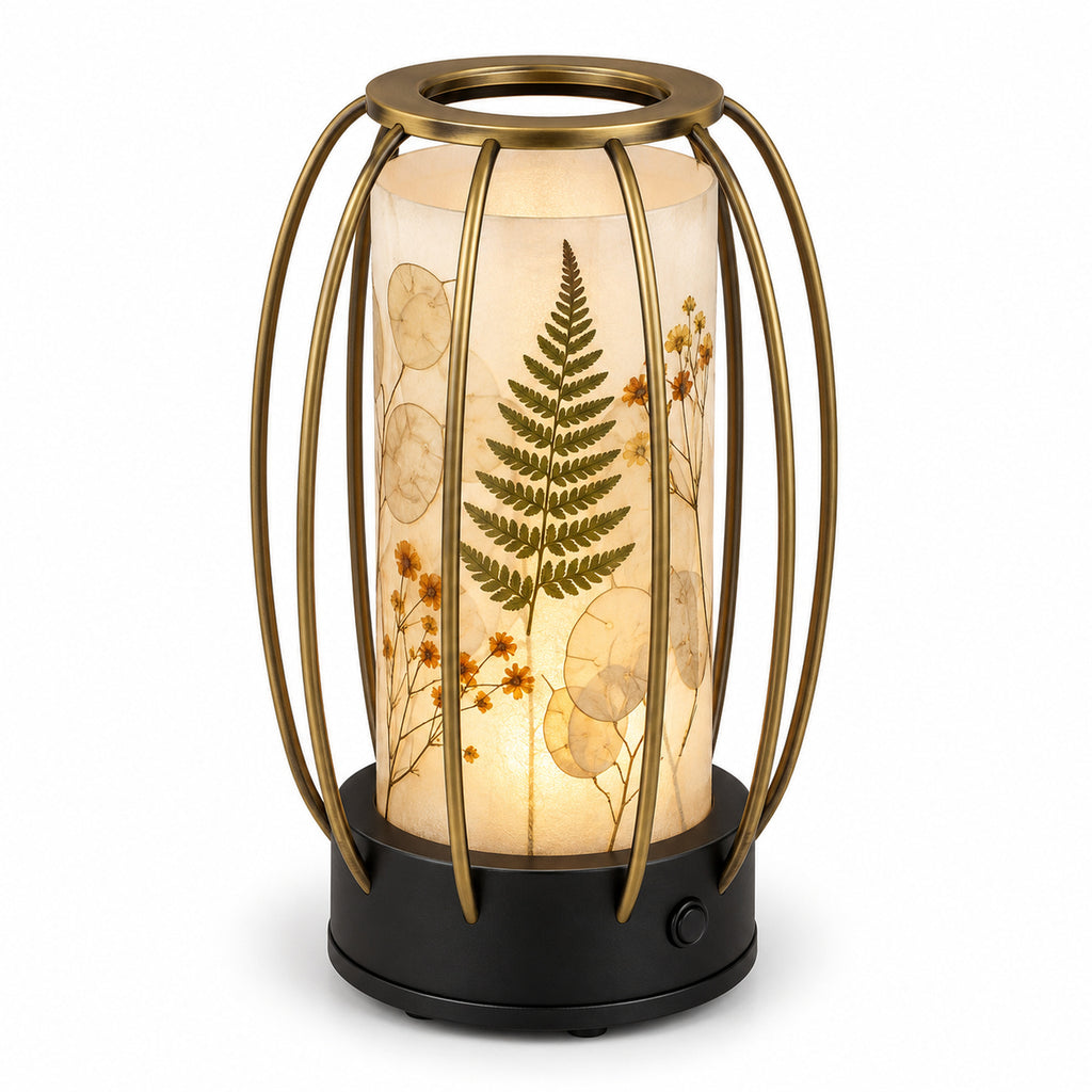 Botanical Shadow LED Lantern - Pressed Flower Decorative Light