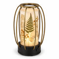 Botanical Shadow LED Lantern - Pressed Flower Decorative Light