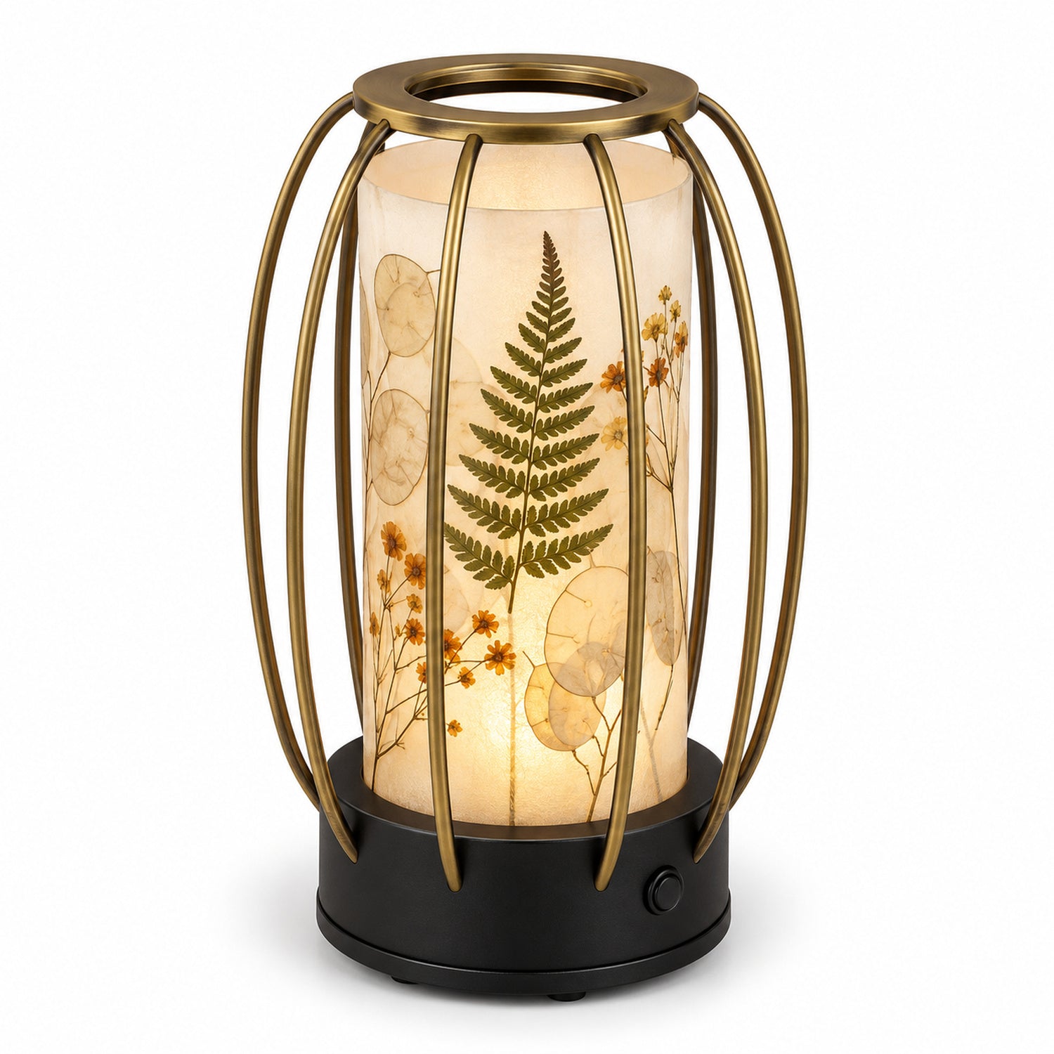 Botanical Shadow LED Lantern - Pressed Flower Decorative Light