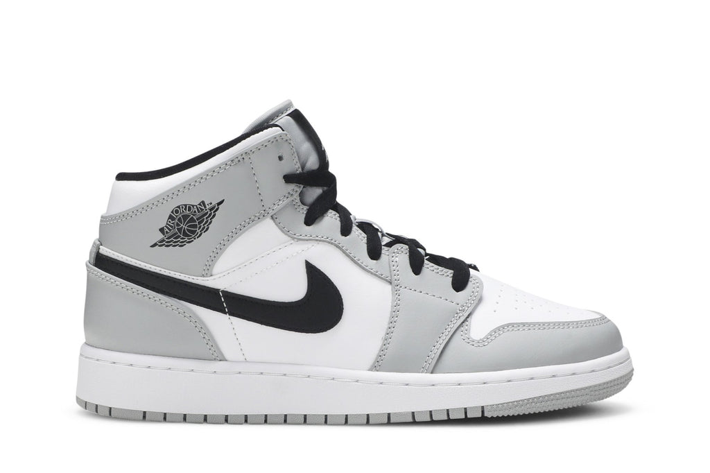 Retro 1 Mid GS Sneakers — Light Smoke Grey — 554725-092