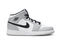 Retro 1 Mid GS Sneakers — Light Smoke Grey — 554725-092