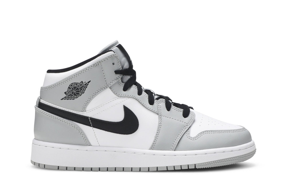 Retro 1 Mid GS Sneakers — Light Smoke Grey — 554725-092