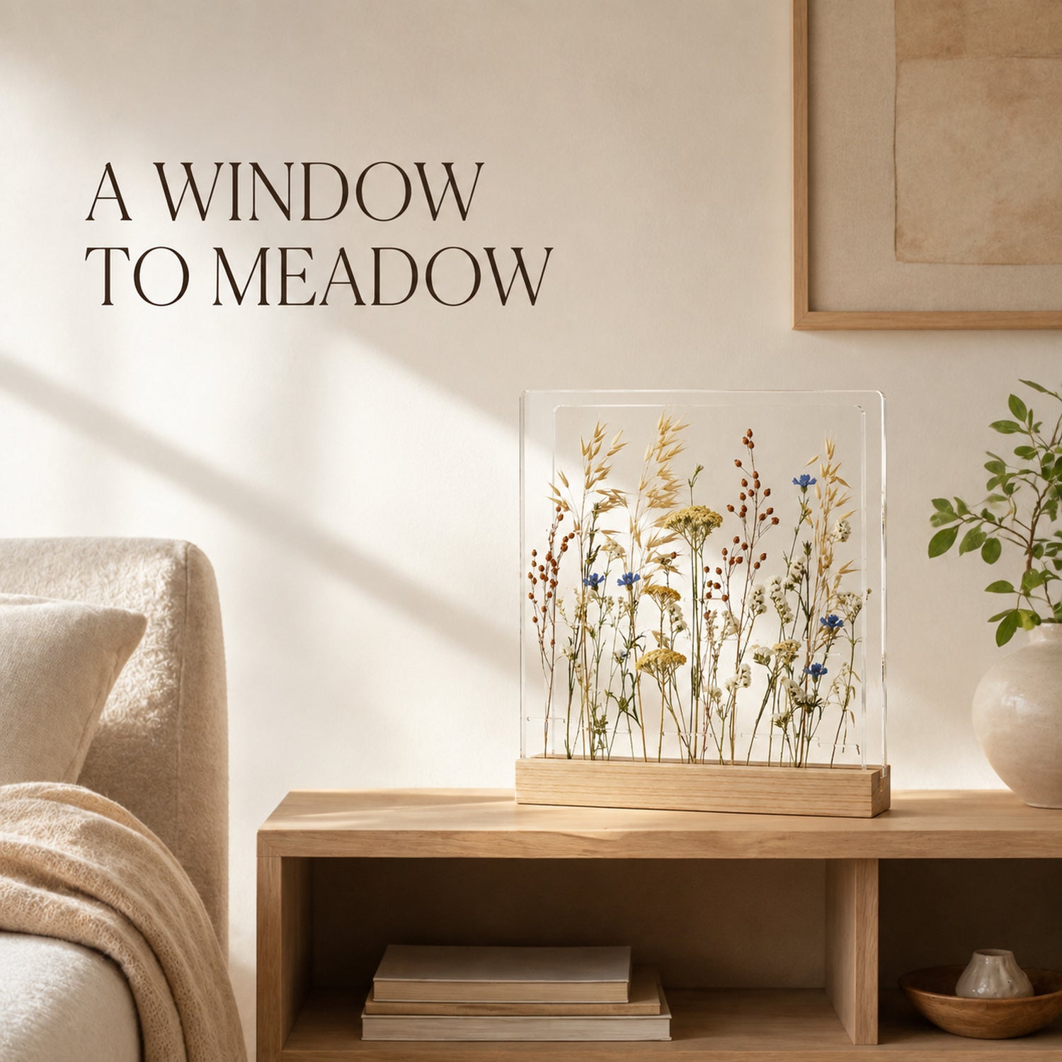 Meadow Window Layered Botanical Frame