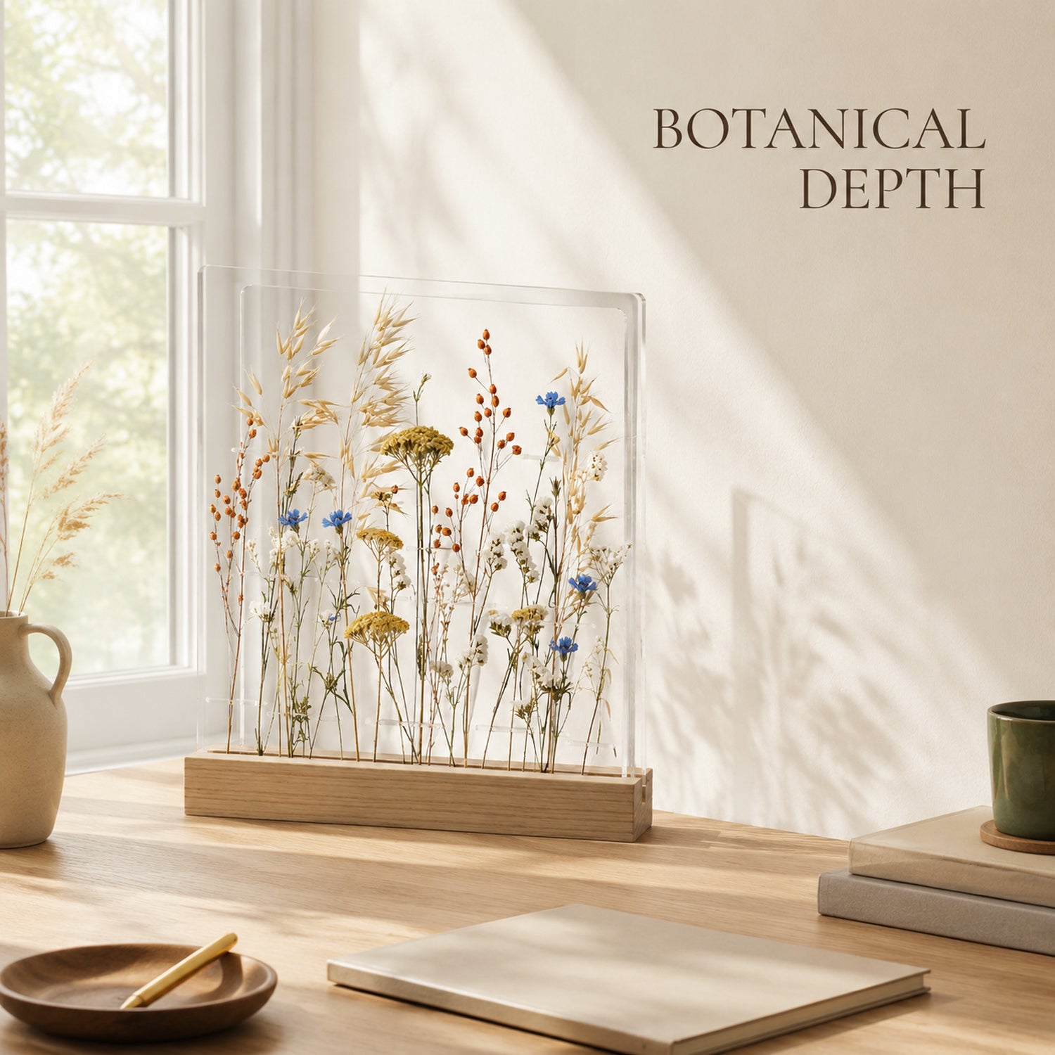 Meadow Window Layered Botanical Frame