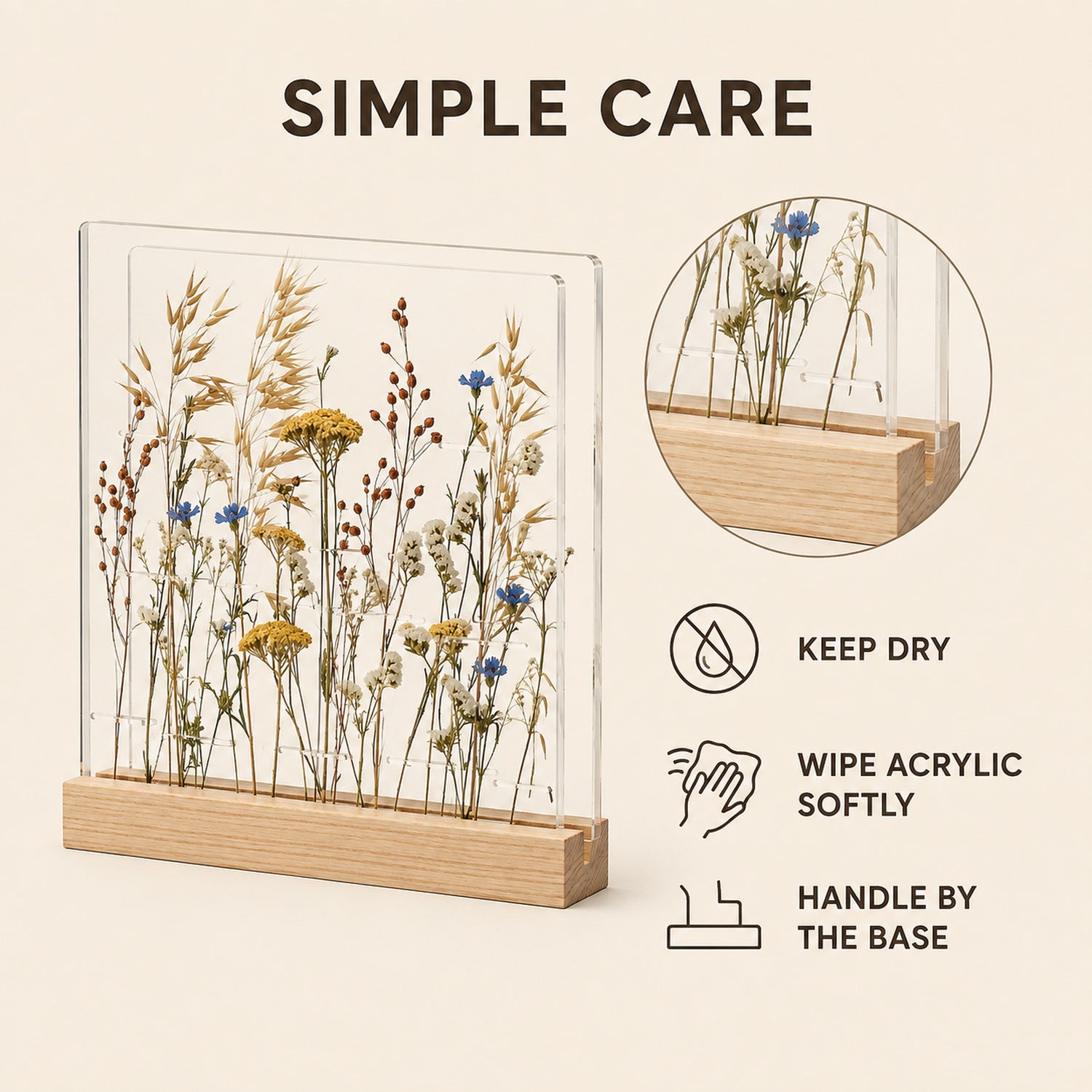 Meadow Window Layered Botanical Frame
