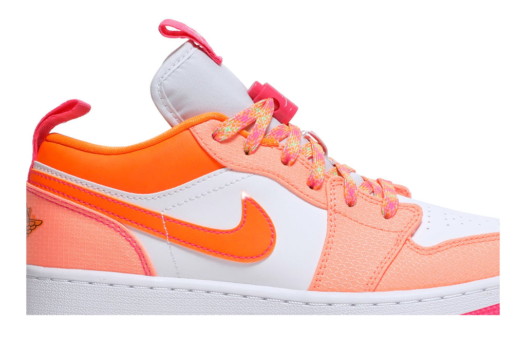 Retro 1 Low Utility GS Sneakers — Crimson Pulse — DJ0530-801