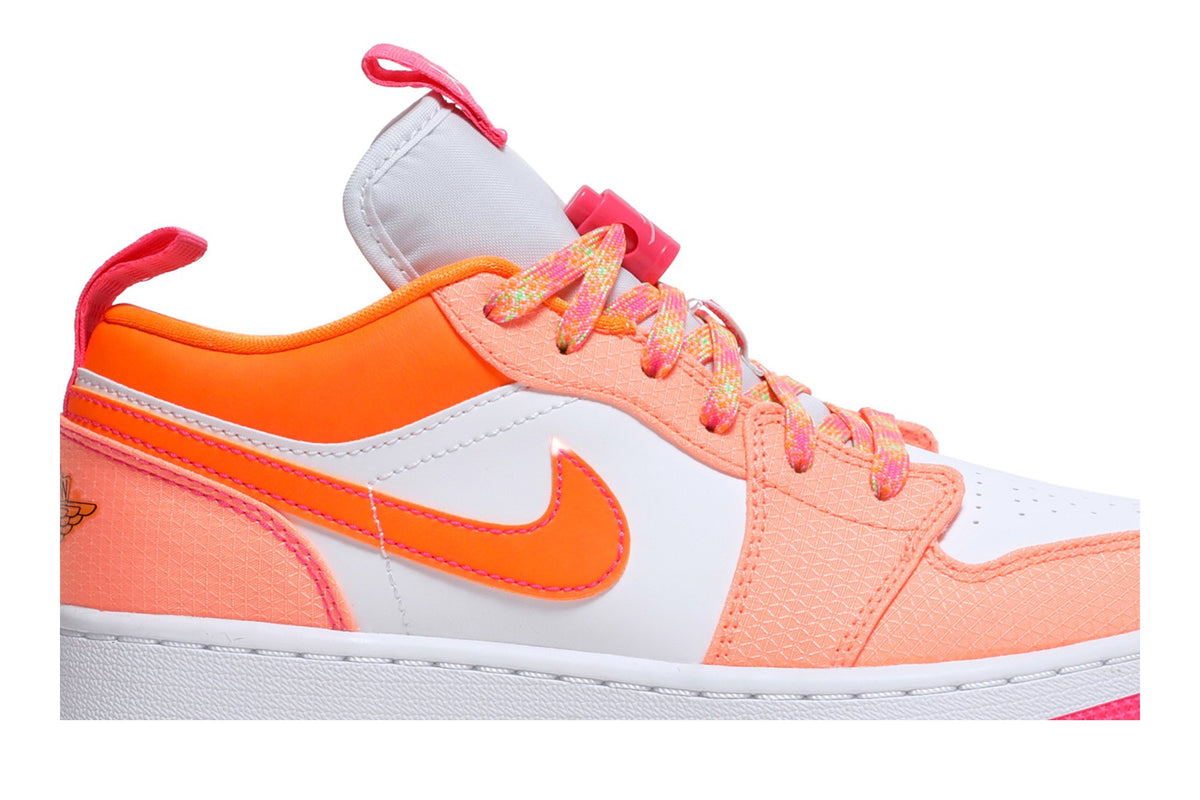 Retro 1 Low Utility GS Sneakers — Crimson Pulse — DJ0530-801