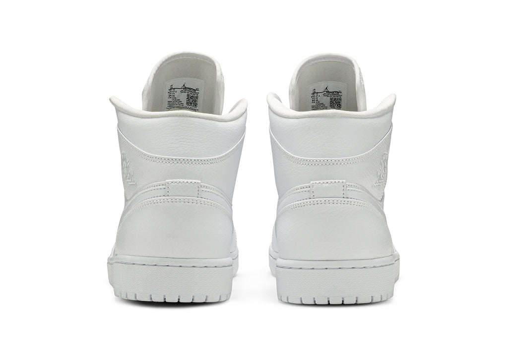 Retro 1 Mid Sneakers — Triple White — 554724-129