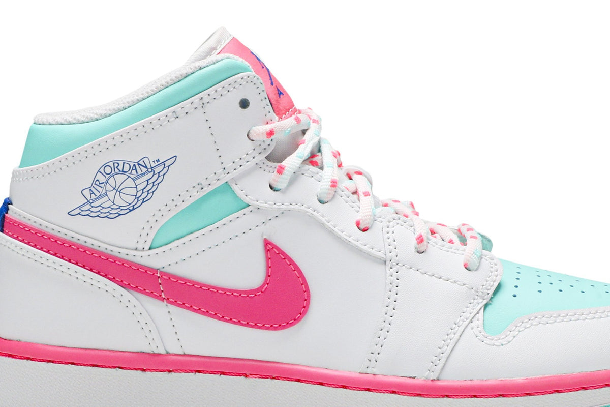 Retro 1 Mid GS Sneakers — Digital Pink — 555112-102