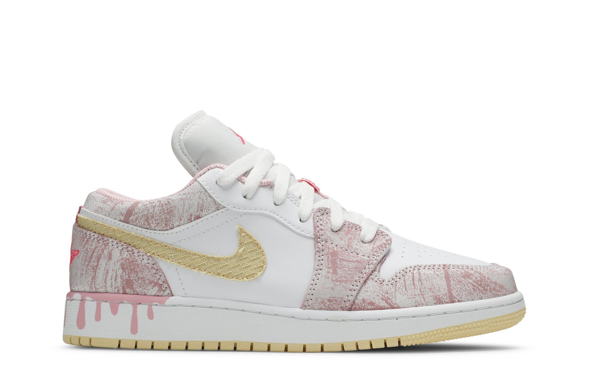 Retro 1 Low GS Sneakers — Strawberry Ice Cream — CW7104-601