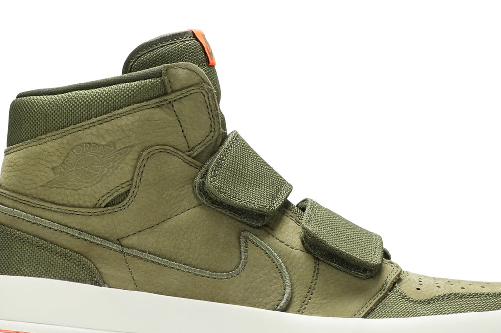 Retro 1 High Double Strap Sneakers — Olive Canvas — AQ7924-305