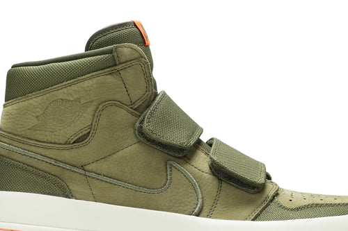 Retro 1 High Double Strap Sneakers — Olive Canvas — AQ7924-305