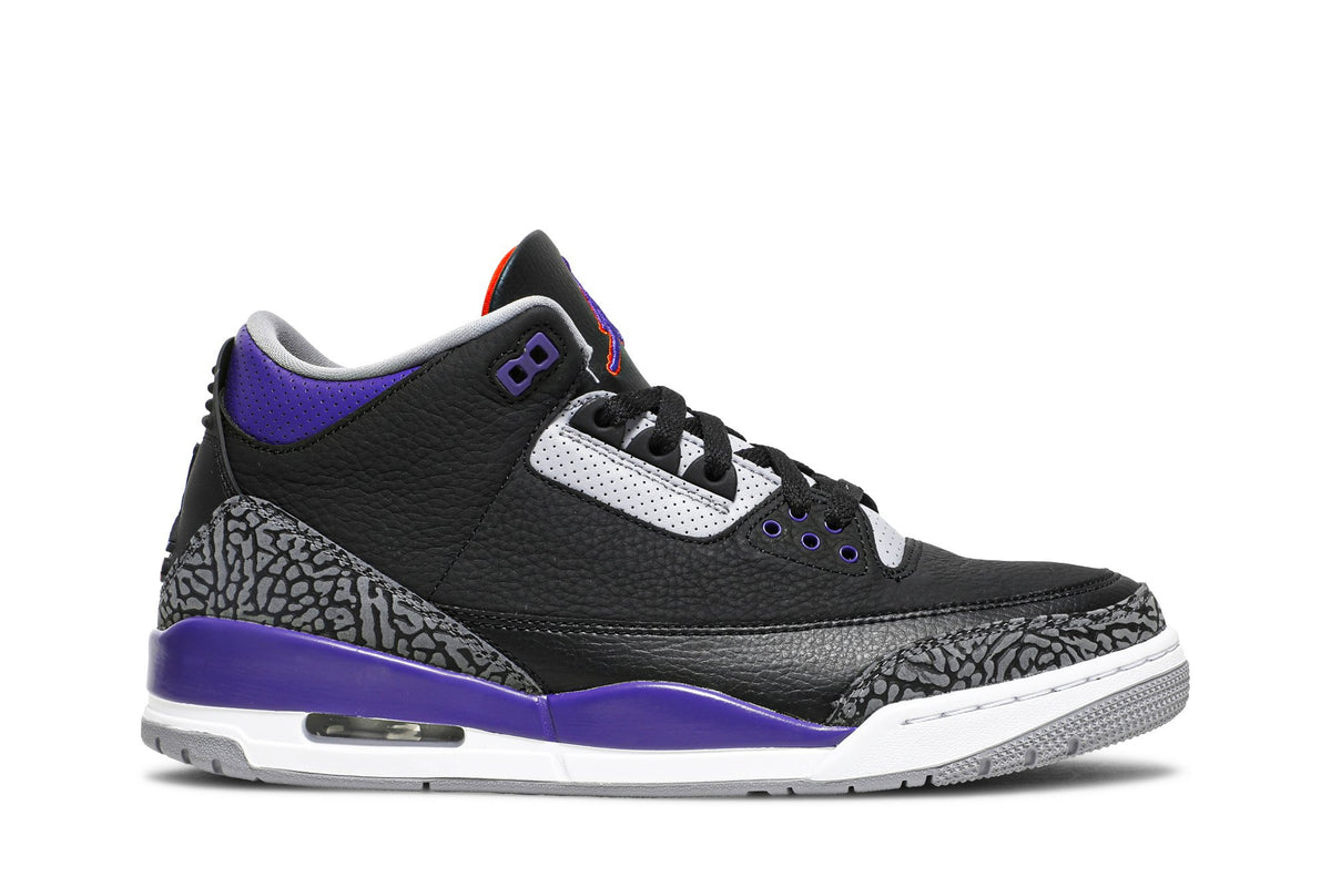 Retro 3 Sneakers — Court Purple — CT8532-050