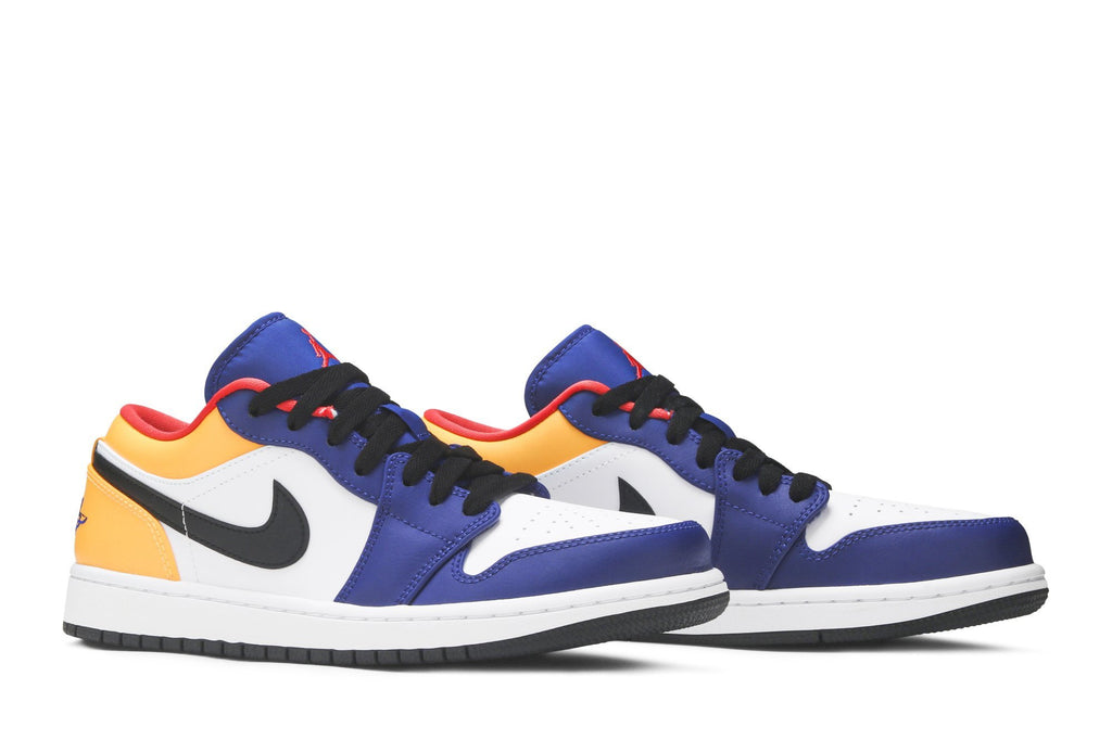 Retro 1 Low Sneakers — White Deep Royal Blue — 553558-123