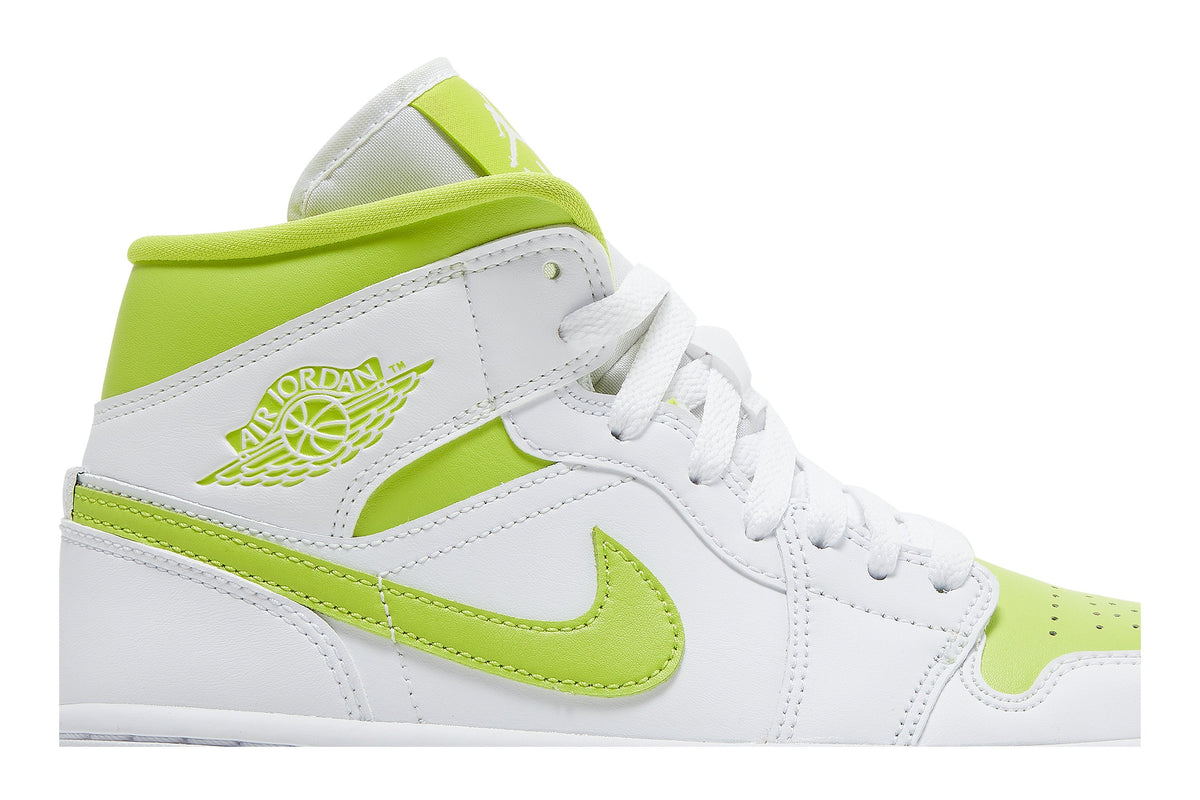 Retro 1 Mid Sneakers — White Lime — BQ6472-131