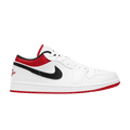 Retro 1 Low Sneakers — White University Red — 553558-118