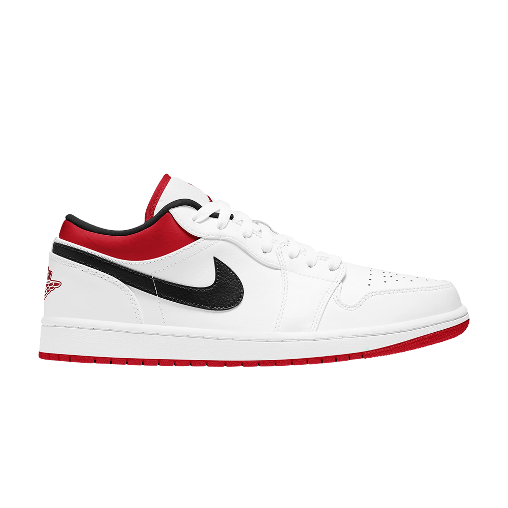 Retro 1 Low Sneakers — White University Red — 553558-118