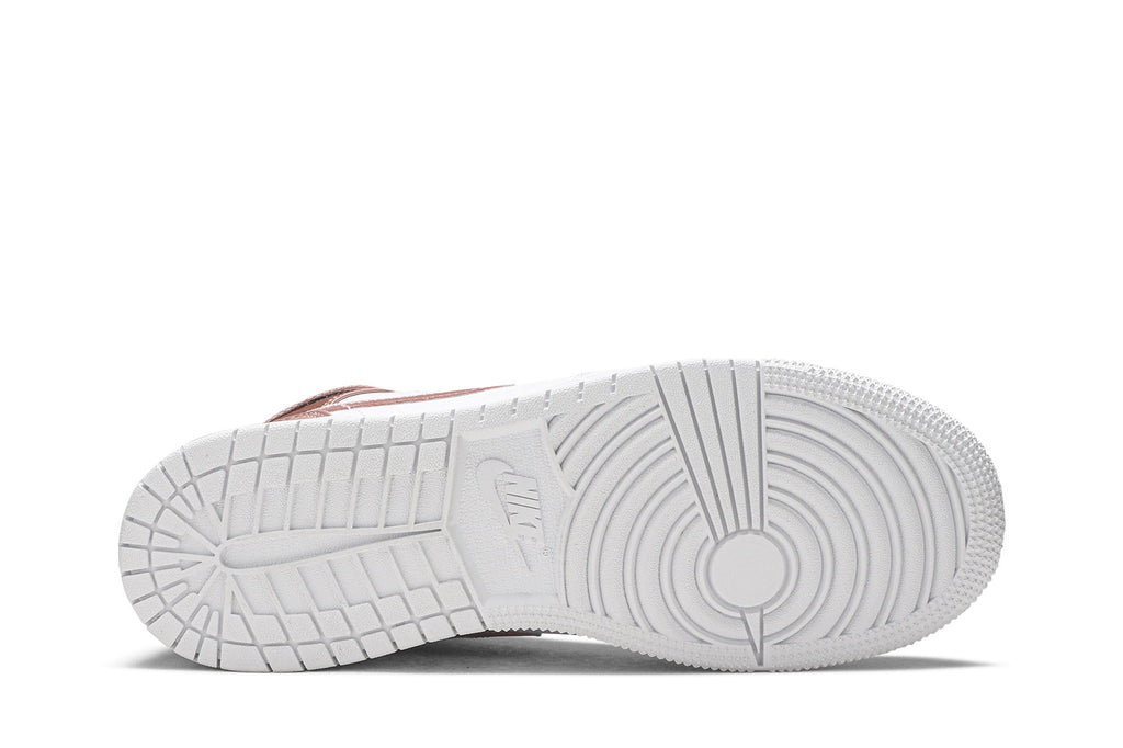 Retro 1 Mid GS Sneakers — White Rose Gold — 555112-190