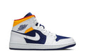 Retro 1 Mid Sneakers — White Deep Royal Blue — 554724-131