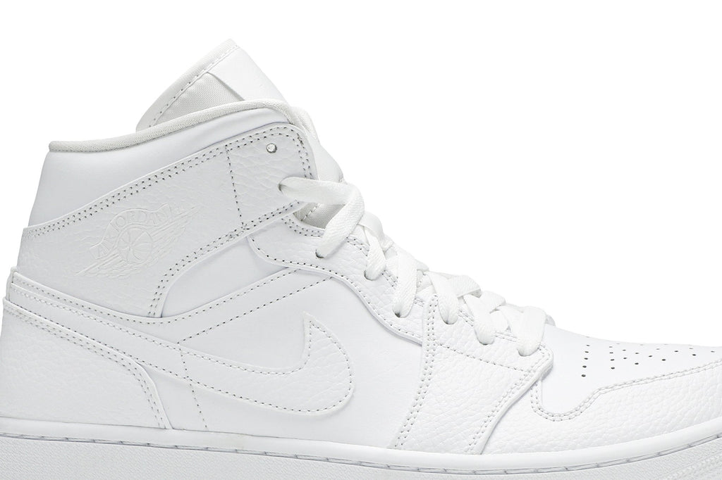 Retro 1 Mid Sneakers — Triple White — 554724-130