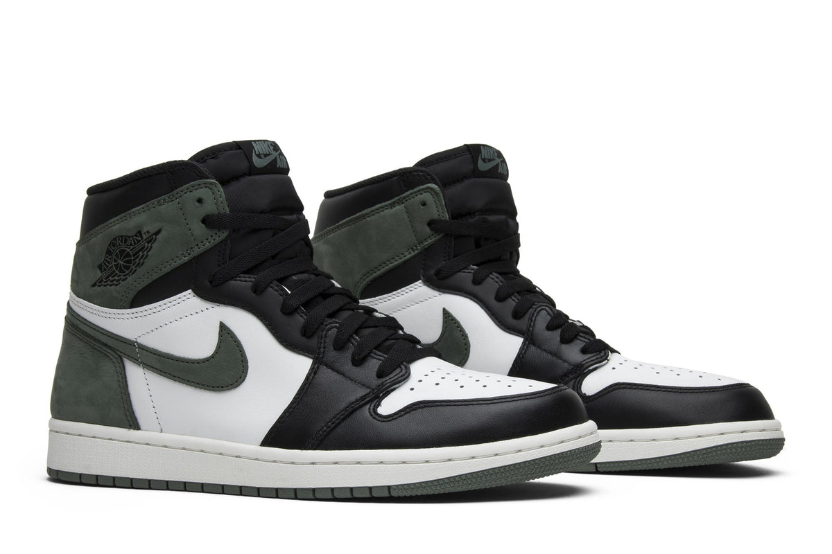 Retro 1 High OG Sneakers — Clay Green — 555088-135