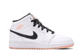 Retro 1 Mid GS Sneakers — White Arctic Orange — 554725-180
