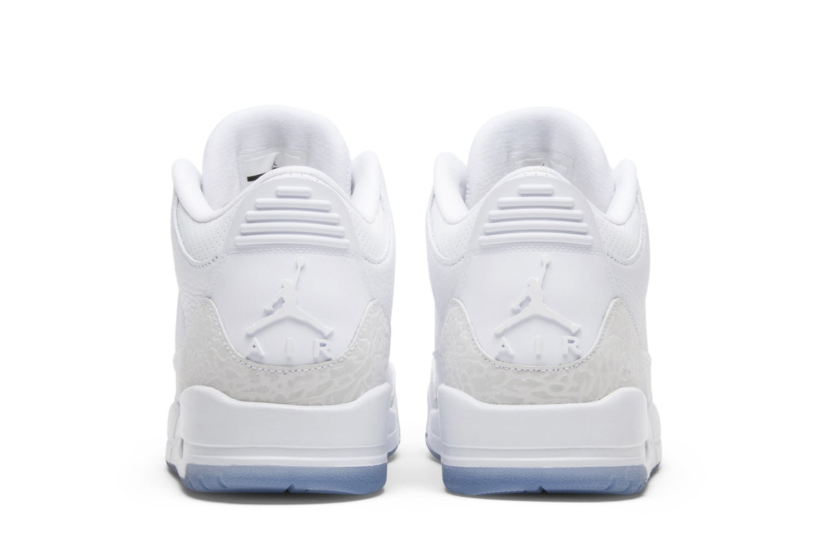 Retro 3 Sneakers — Triple White — 136064-111