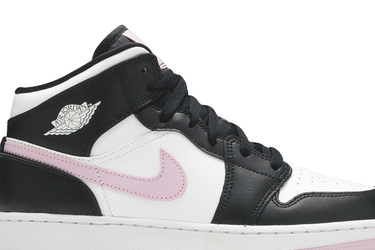 Retro 1 Mid GS Sneakers — White Light Arctic Pink — 555112-103