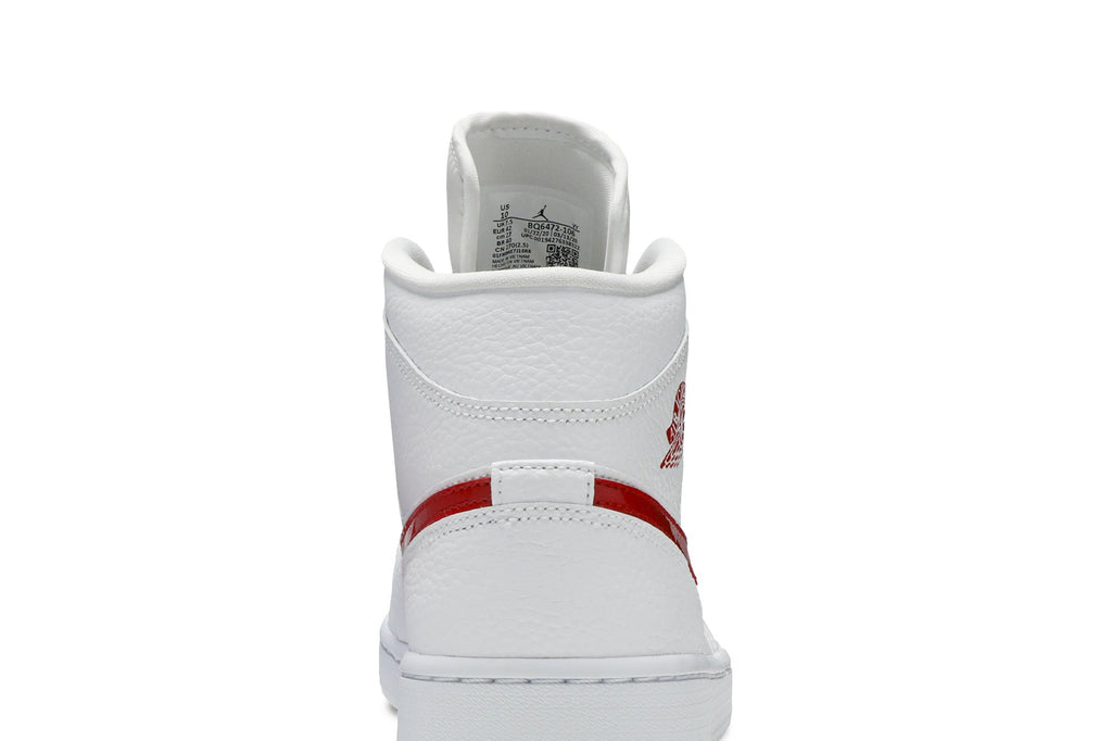 Retro 1 Mid Sneakers — White University Red — BQ6472-106