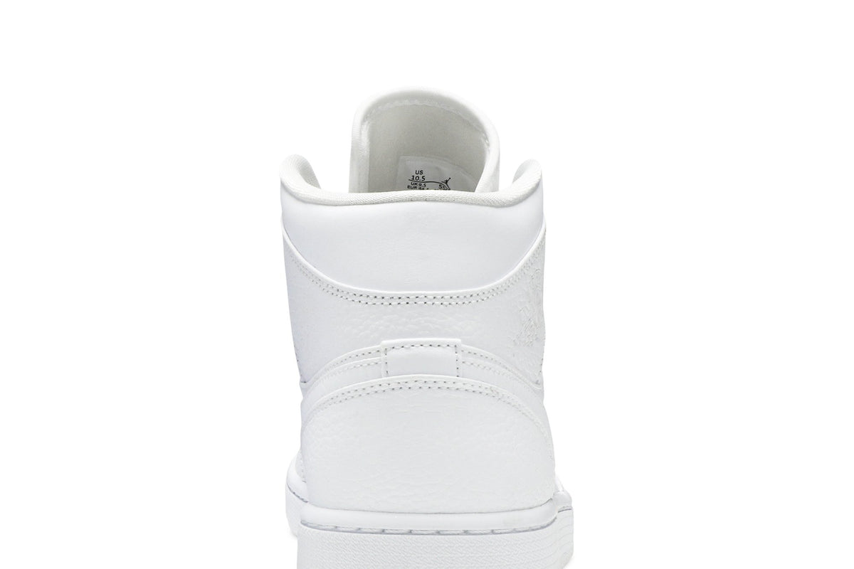 Retro 1 Mid Sneakers — Triple White — 554724-130