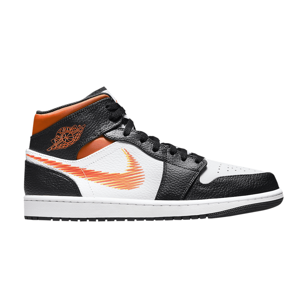 Retro 1 Mid Sneakers — Zig Zag Swoosh — DN4929-100