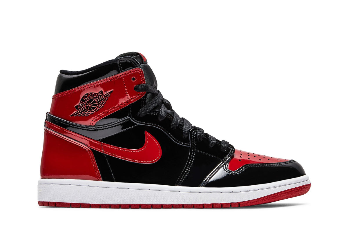 Retro 1 High OG Sneakers — Patent Bred — 555088-063